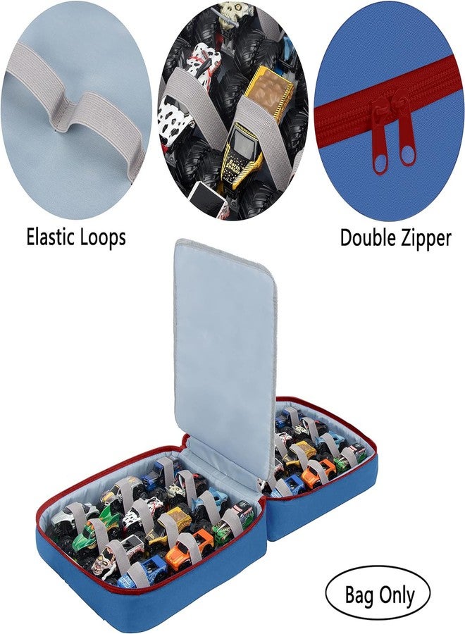 KISLANE 24-Slot Monster Truck Storage Case - Portable 1:64 Monster Truck Organizer with Secure Elastic Slots, Carrying Storage Bag for Collectors & Travel - Image 3